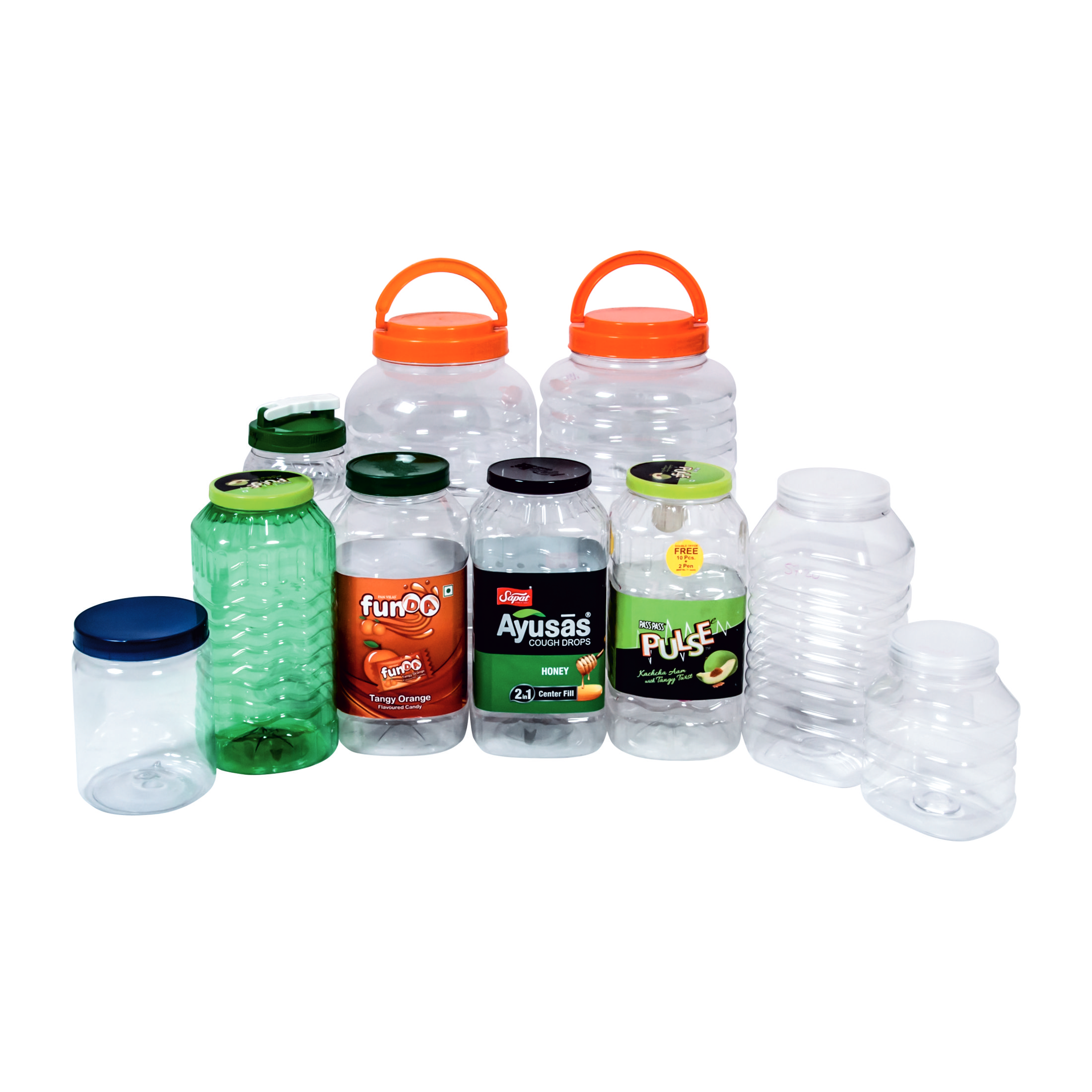 Wide range of PET Bottles and Jars